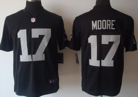 Nike Oakland Raiders #17 Denarius Moore Black Game Jersey 