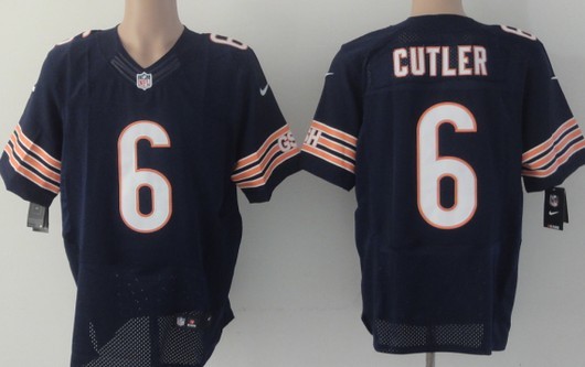 Nike Chicago Bears #6 Jay Cutler Blue Elite Jersey