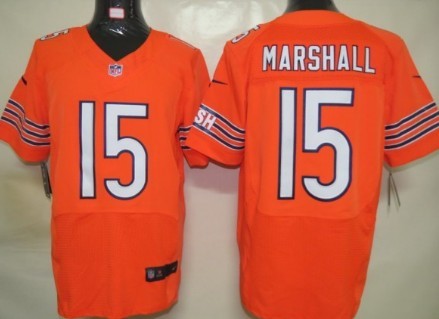 Nike Chicago Bears #15 Brandon Marshall Orange Elite Jersey 