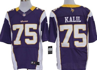 Nike Minnesota Vikings #75 Matt Kalil Purple Elite Jersey 