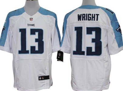 Nike Tennessee Titans #13 Kendall Wright White Elite Jersey 