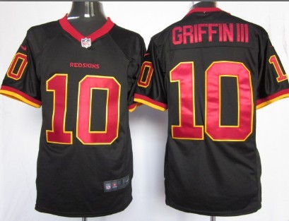 Nike Washington Redskins #10 Robert Griffin III Black Game Jersey 