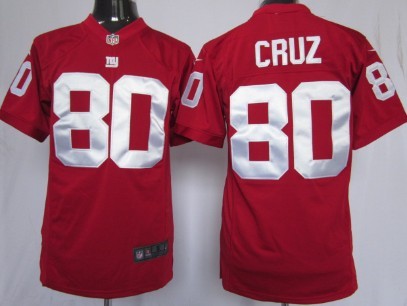 Nike New York Giants #80 Victor Cruz Red Game Jersey 