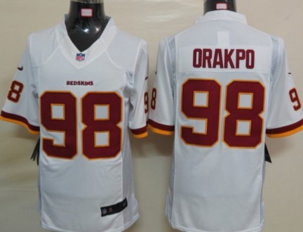 Nike Washington Redskins #98 Brian Orakpo White Limited Jersey 