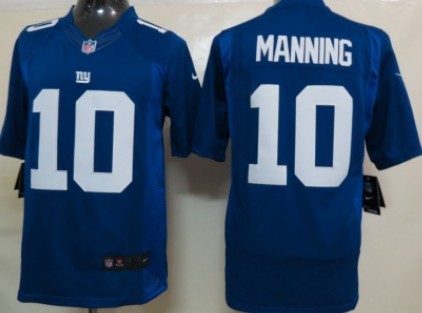 Nike New York Giants #10 Eli Manning Blue Limited Jersey 
