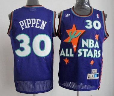 NBA 1995 All-Star #30 Scottie Pippen Purple Swingman Throwback Jersey