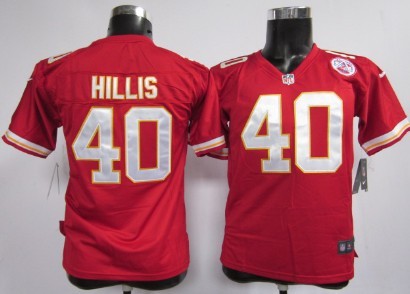 Nike Kansas City Chiefs #40 Peyton Hillis Red Game Kids Jersey 