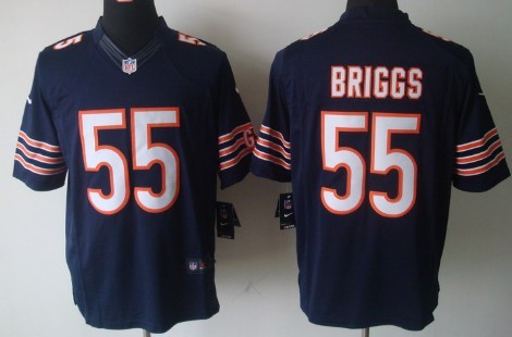 Nike Chicago Bears #55 Lance Briggs Blue Limited Jersey 