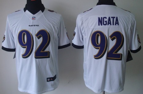 Nike Baltimore Ravens #92 Haloti Ngata White Limited Jersey 