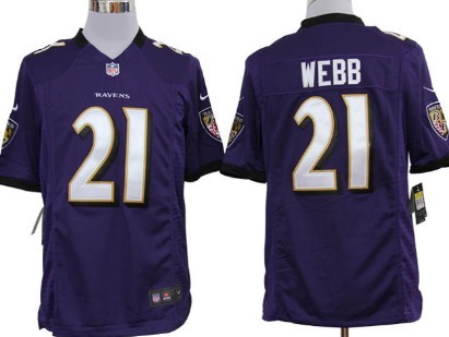 Nike Baltimore Ravens #21 Lardarius Webb Purple Game Jersey 