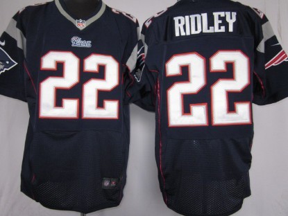 Nike New England Patriots #22 Stevan Ridley Blue Elite Jersey 