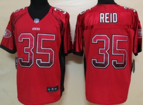 Nike San Francisco 49ers #35 Eric Reid Drift Fashion Red Elite Jersey 