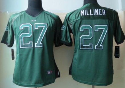 Nike New York Jets #27 Dee Milliner Drift Fashion Green Womens Jersey 