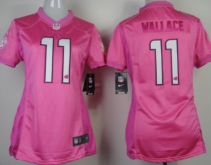 Nike Miami Dolphins #11 Mike Wallace Pink Love Womens Jersey 