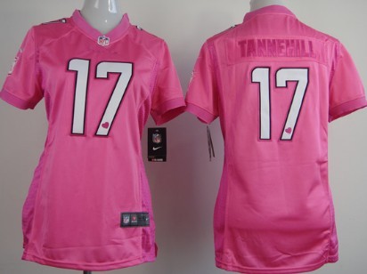 Nike Miami Dolphins #17 Ryan Tannehill Pink Love Womens Jersey 