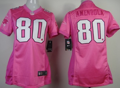 Nike New England Patriots #80 Danny Amendola Pink Love Womens Jersey