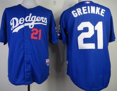 Los Angeles Dodgers #21 Zack Greinke Blue Jersey 