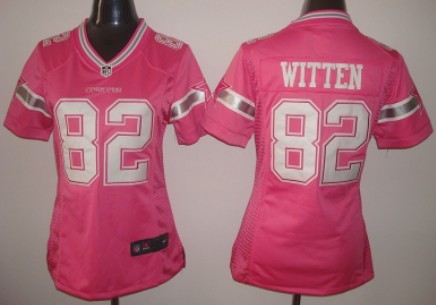 Nike Dallas Cowboys #82 Jason Witten 2013 Pink Love Womens Jersey