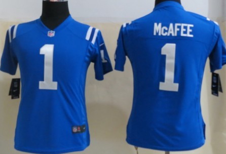 Nike Indianapolis Colts #1 Pat McAfee Blue Game Womens Jersey