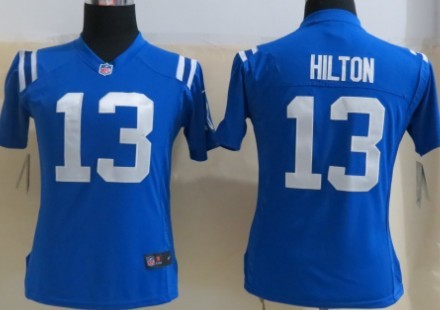 Nike Indianapolis Colts #13 T.Y. Hilton Blue Game Womens Jersey