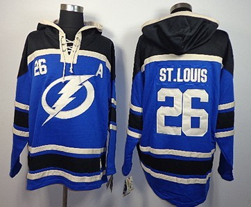 Old Time Hockey Tampa Bay Lightning #26 Martin St. Louis Blue Hoodie