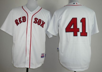 Boston Red Sox #41 Mitchell Boggs White Jersey