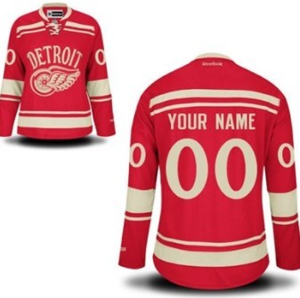 Womens Detroit Red Wings Customized Red Jersey 
