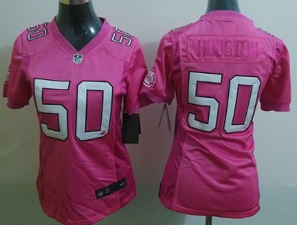 Nike Kansas City Chiefs #50 Justin Houston Pink Love Womens Jersey 