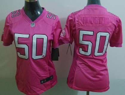 Nike Kansas City Chiefs #50 Justin Houston Pink Love Womens Jersey