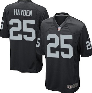 Nike Oakland Raiders #25 D.J. Hayden Black Game Kids Jersey 
