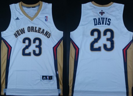New Orleans Pelicans #23 Anthony Davis Revolution 30 Swingman White Jersey 