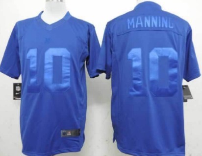 Nike New York Giants #10 Eli Manning Drenched Limited Blue Jersey