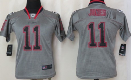 Nike Atlanta Falcons #11 Julio Jones Lights Out Gray Kids Jersey 