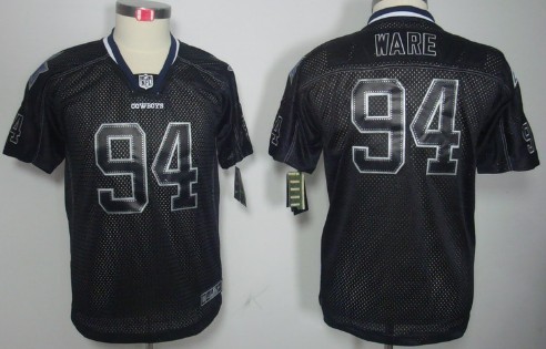 Nike Dallas Cowboys #94 DeMarcus Ware Lights Out Black Kids Jersey 