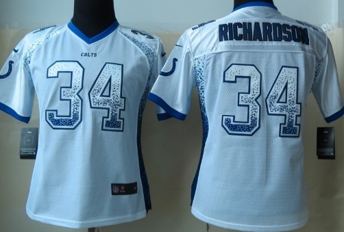 Nike Indianapolis Colts #34 Trent Richardson Drift Fashion White Womens Jersey