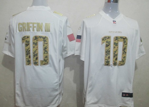 Nike Washington Redskins #10 Robert Griffin III Salute to Service White Game Jersey