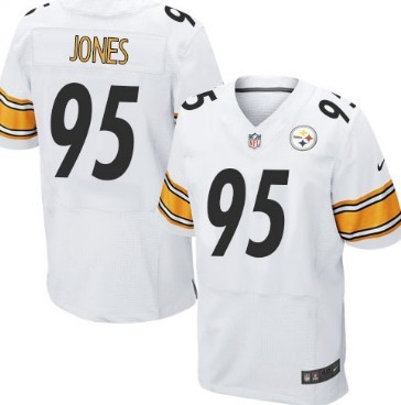 Nike Pittsburgh Steelers #95 Jarvis Jones White Elite Jersey 