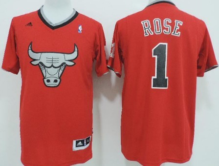 Chicago Bulls #1 Derrick Rose Revolution 30 Swingman 2013 Christmas Day Red Jersey 