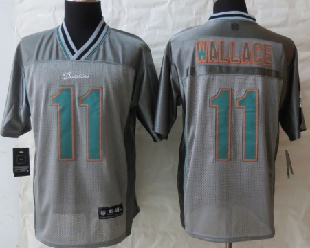 Nike Miami Dolphins #11 Mike Wallace 2013 Gray Vapor Elite Jersey