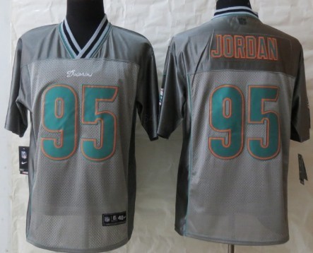 Nike Miami Dolphins #95 Dion Jordan 2013 Gray Vapor Elite Jersey