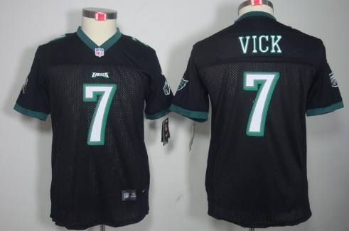 Nike Philadelphia Eagles #7 Michael Vick Black Limited Kids Jersey 