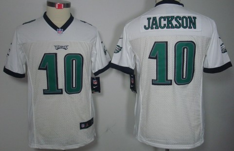 Nike Philadelphia Eagles #10 DeSean Jackson White Limited Kids Jersey 