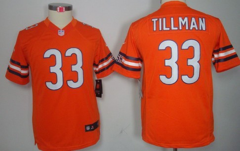 Nike Chicago Bears #33 Charles Tillman Orange Limited Kids Jersey 