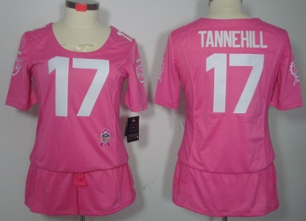 Nike Miami Dolphins #17 Ryan Tannehill Breast Cancer Awareness Pink Womens Jersey 