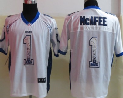 Nike Indianapolis Colts #1 Pat McAfee Drift Fashion White Elite Jersey 