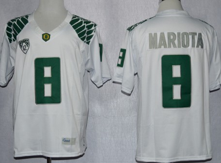Oregon Ducks #8 Marcus Mariota 2013 White Limited Jersey
