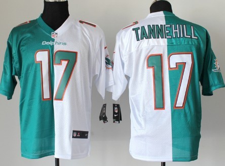 Nike Miami Dolphins #17 Ryan Tannehill Green/White Two Tone Elite Jersey