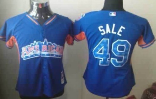 Chicago White Sox #49 Chris Sale 2013 All-Star Blue Womens Jersey 
