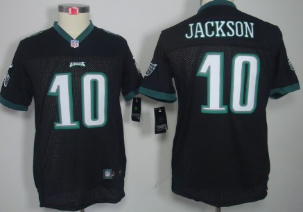 Nike Philadelphia Eagles #10 DeSean Jackson Black Limited Kids Jersey 