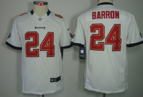 Nike Tampa Bay Buccaneers #24 Mark Barron White Limited Kids Jersey 